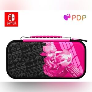 Nintendo Switch Pink Racing Travel Case - fits switch and switch lite -New- GLow
